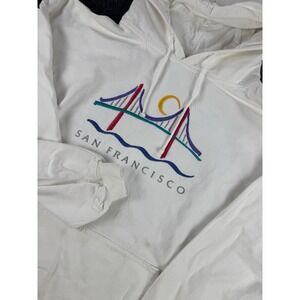Vintage San Francisco Hawaii Hoodie XL Embroidered Bridge Graphic Sweatshirt